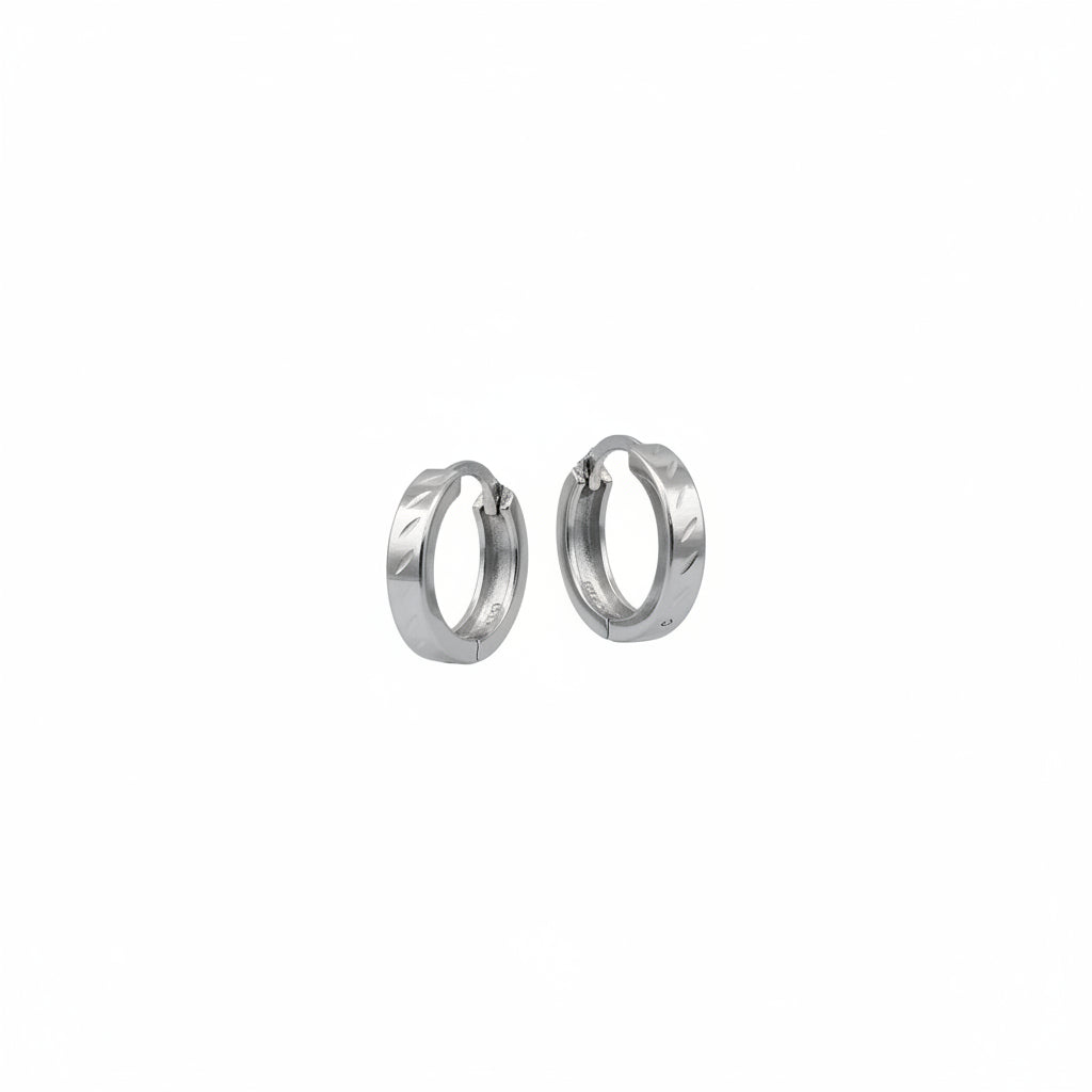 Pendientes de acero tipo argolla gruesa con diseño a rayas en acabado oro - Moments by You