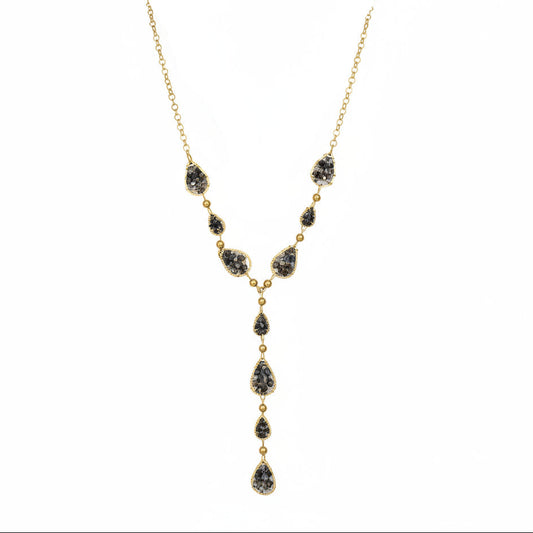 Collier acier argent zircone