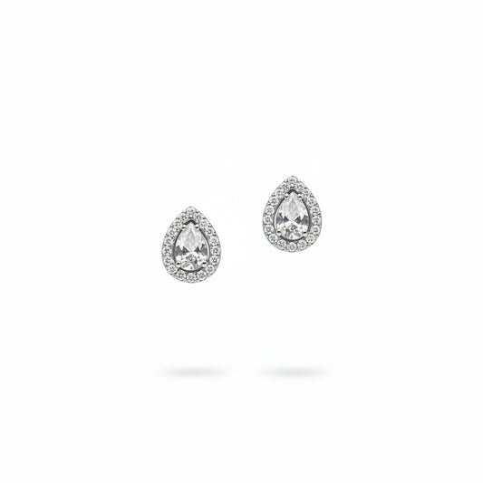 Silver teardrop earring