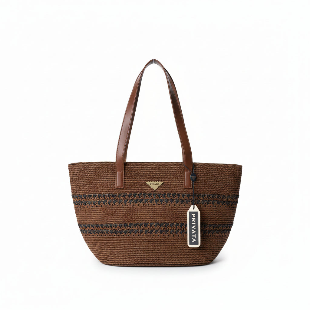 Look en chocolate y de madera (pendientes + collar + pulsera + bolso) - Moments by You