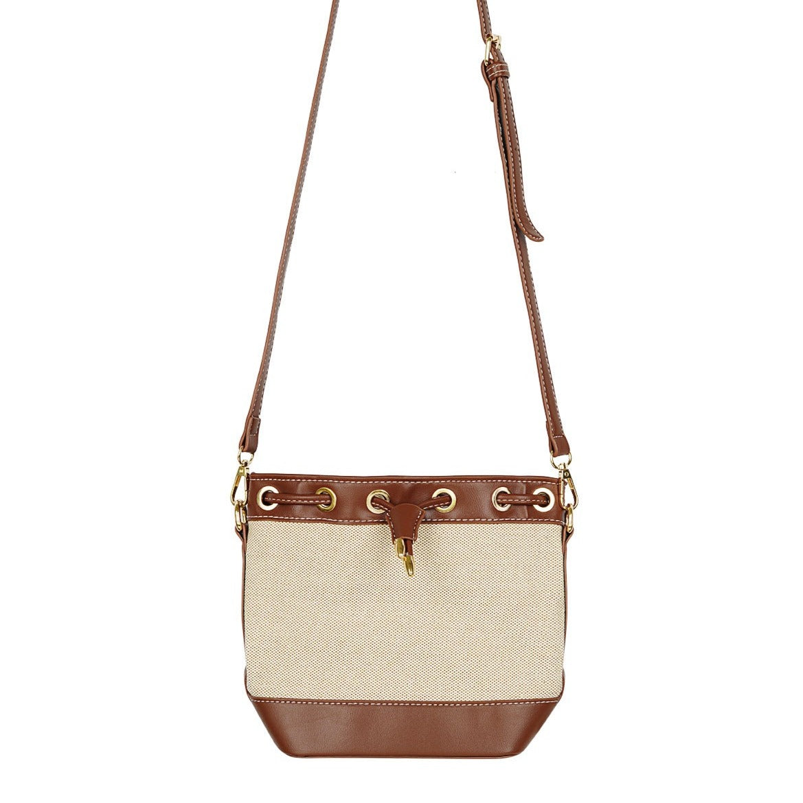 Sac sac en raphia marron - 100% cuir