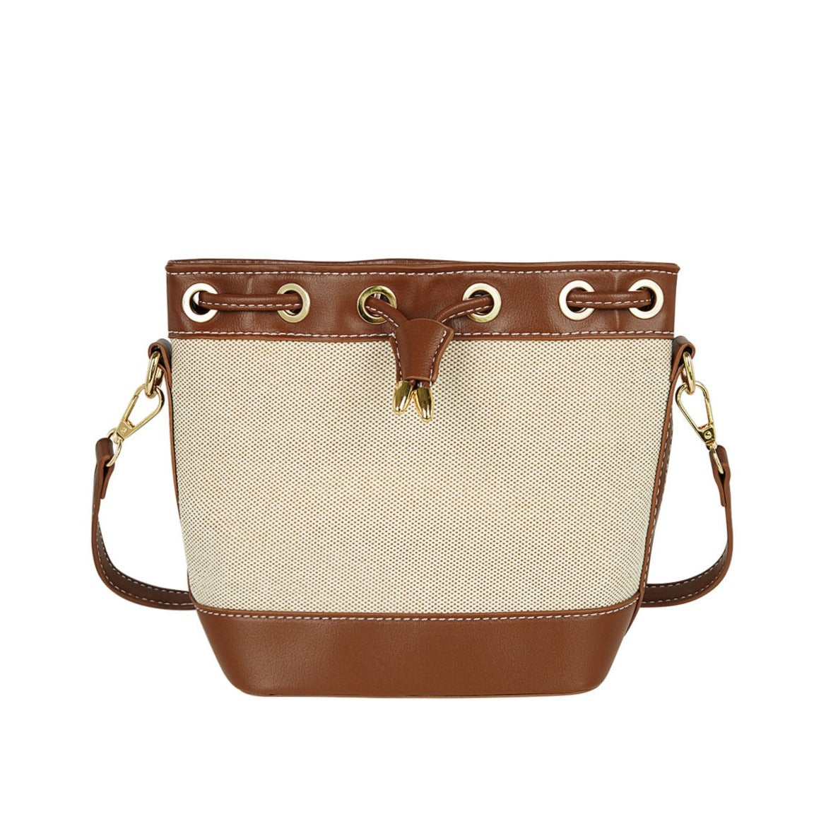 Sac sac en raphia marron - 100% cuir