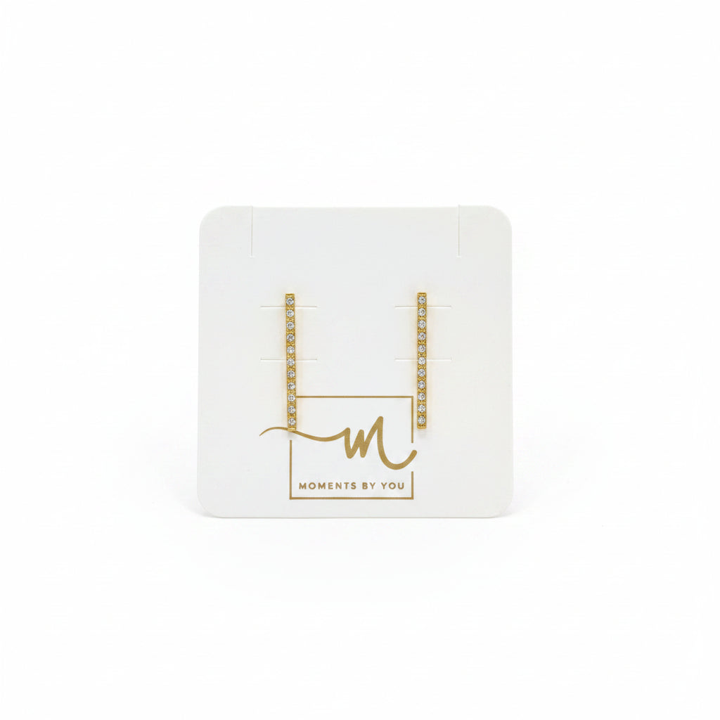 Brillis chain steel earrings