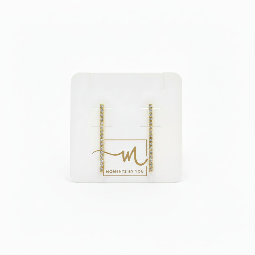 Brillis chain steel earrings