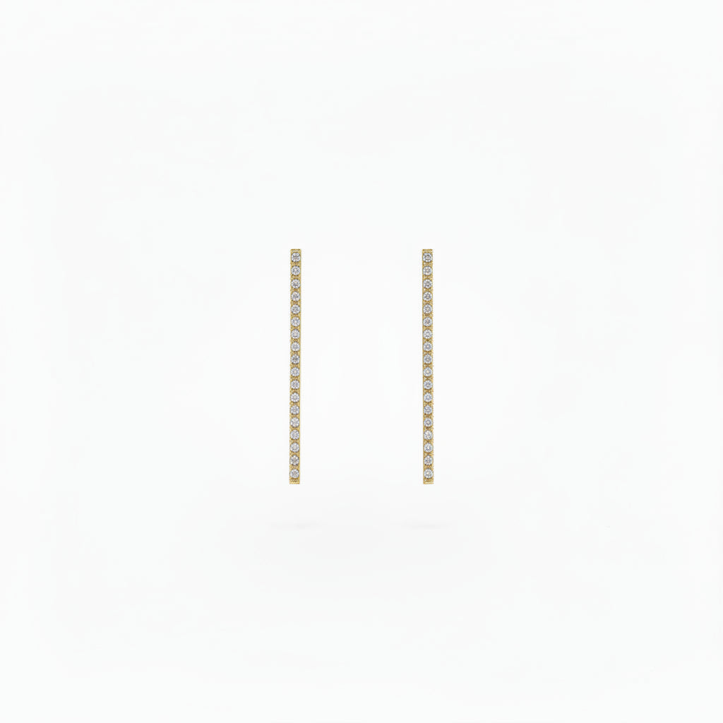 Brillis chain steel earrings