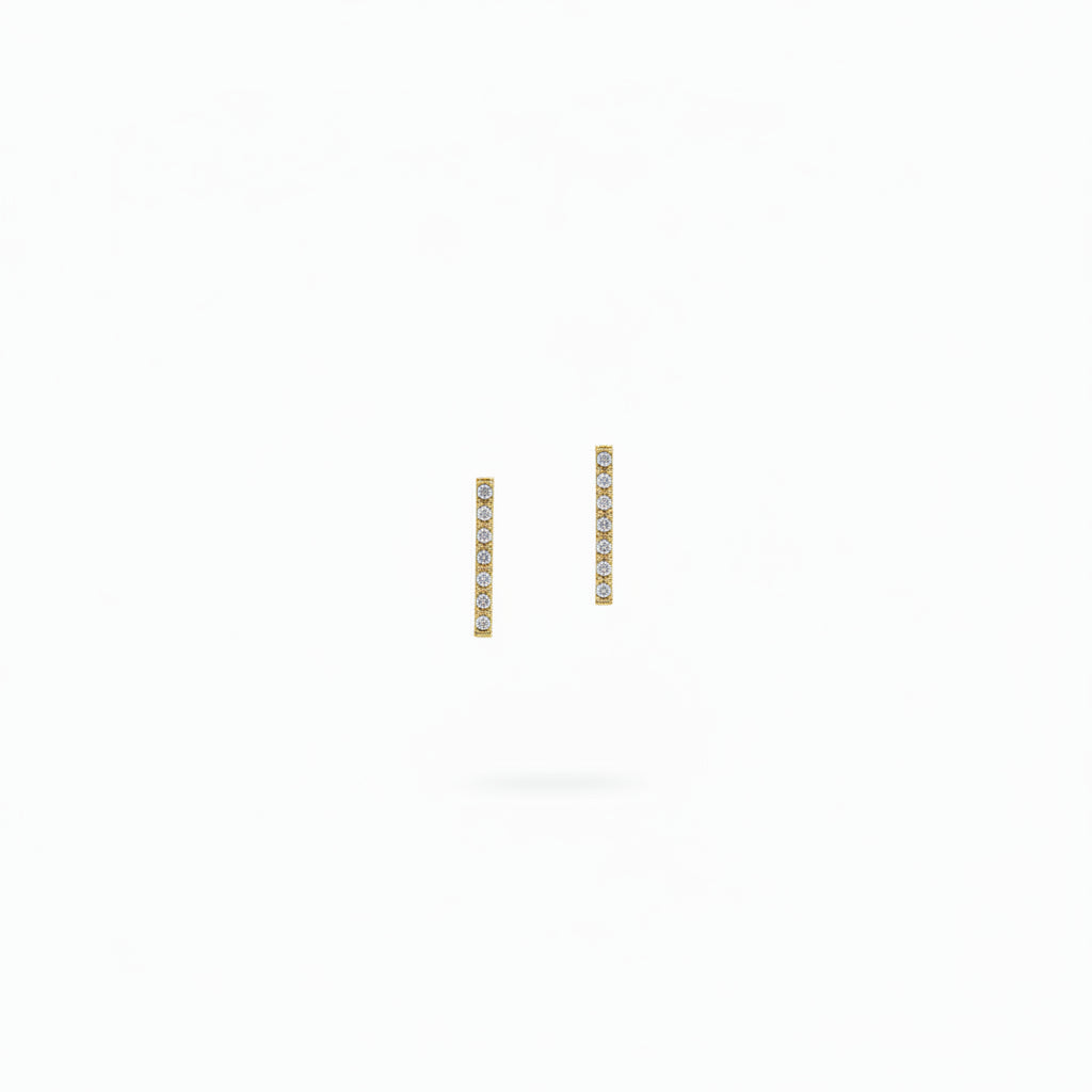 Brillis chain steel earrings