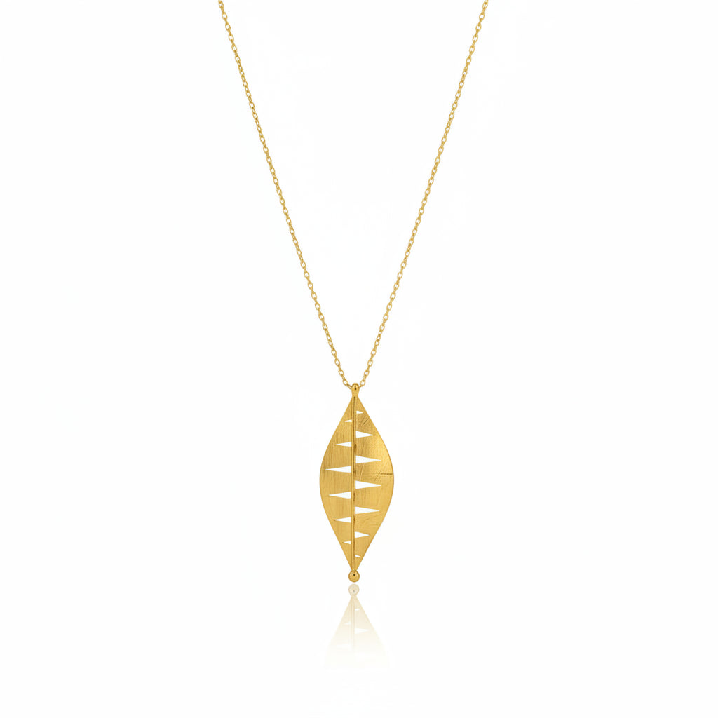 Collar de acero con hoja colgante - Moments by You
