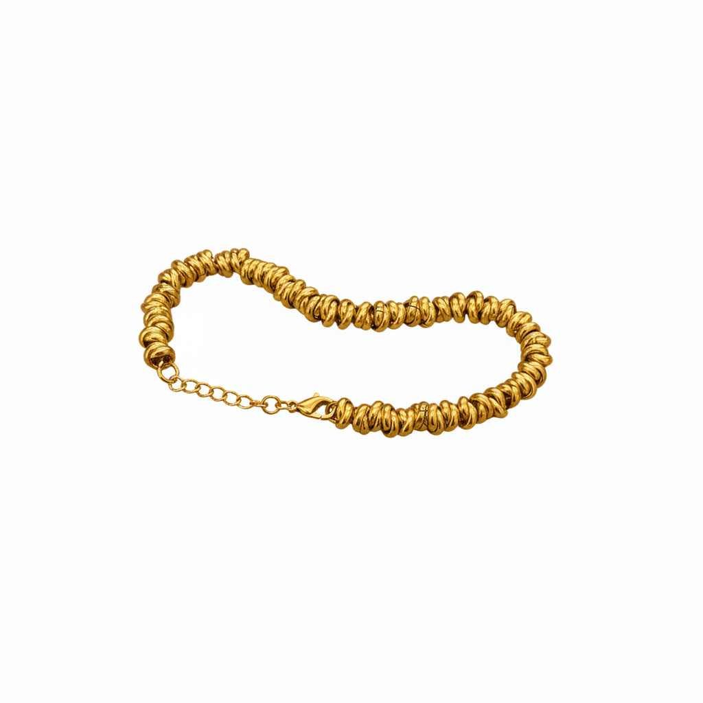 Pulsera de acero múltiples eslabones entrelazados oro - Moments by You