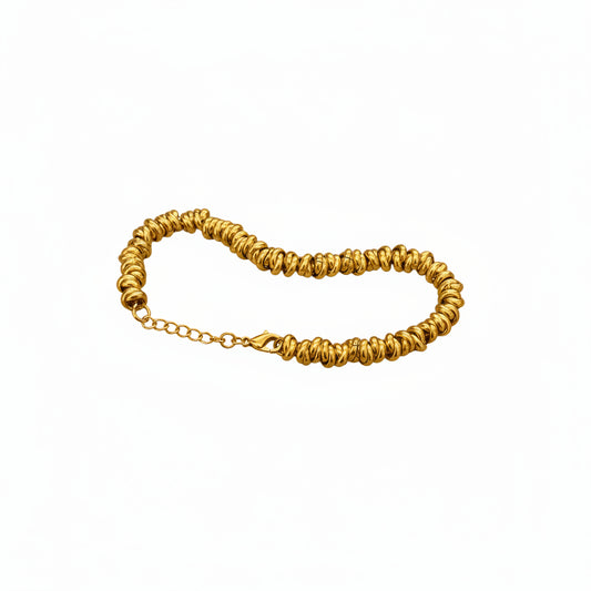Pulsera de acero múltiples eslabones entrelazados oro - Moments by You