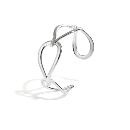 Brazalete de acero abierta con forma de gotas - Moments by You