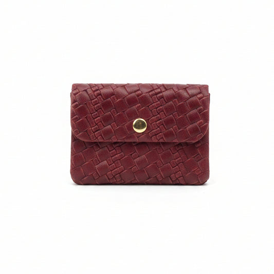 Monedero de piel 100% vacuno cuadrado con relieve y cierre click varios colores - Moments by You