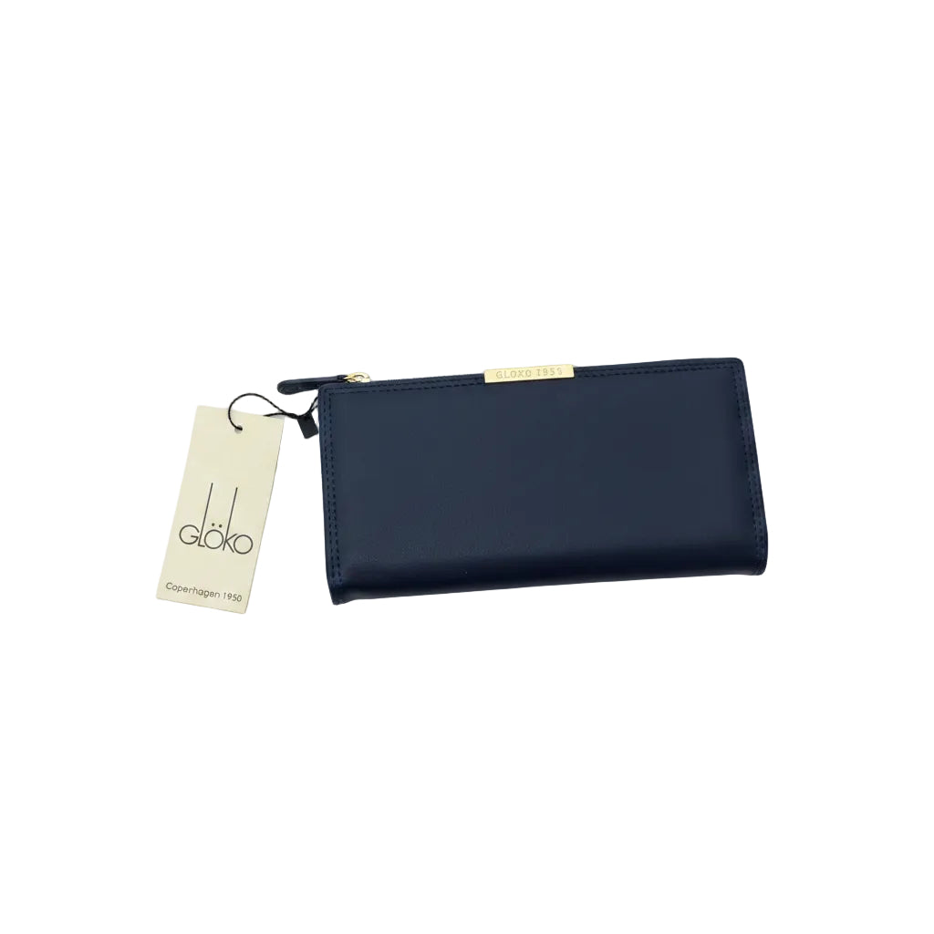 Cartera rectangular en color azul marino con varios compartimentos - Moments by You