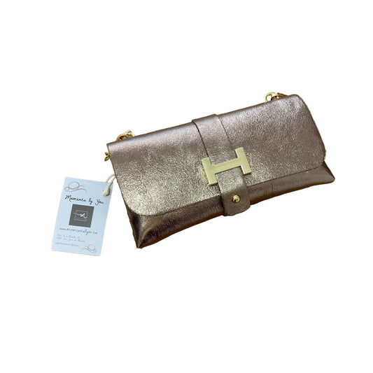 Plain orange velvet party handbag