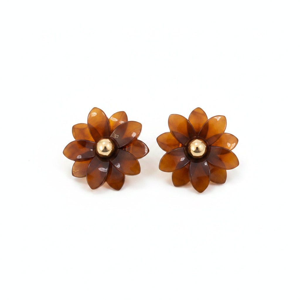 Pendientes en forma de flor con acabado traslucido en varios colores - Moments by You