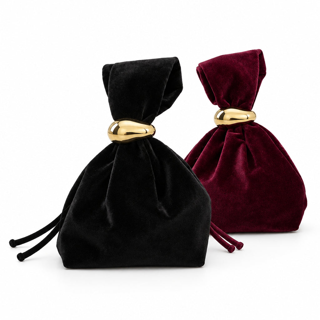 Black satin party clutch handbag with cross straps