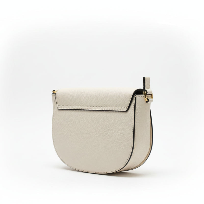 Bolso bandolera piel 100% vacuno forma oval y detalle dorado - Moments by You
