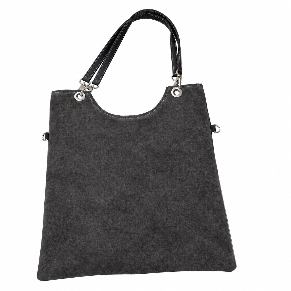 Bolso shopper piel 100% serraje combinado con asas negras