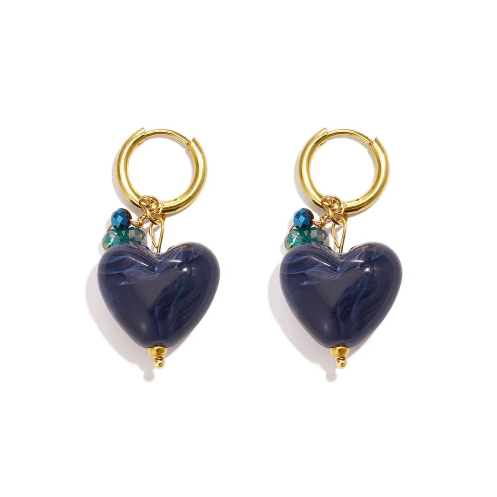 Steel hoops with gold balls