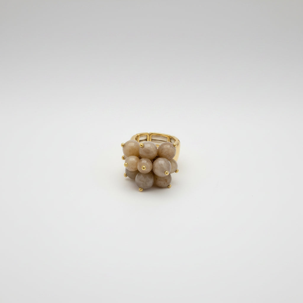 Anillo elástico de acero inoxidable con esferas en forma de racimo
