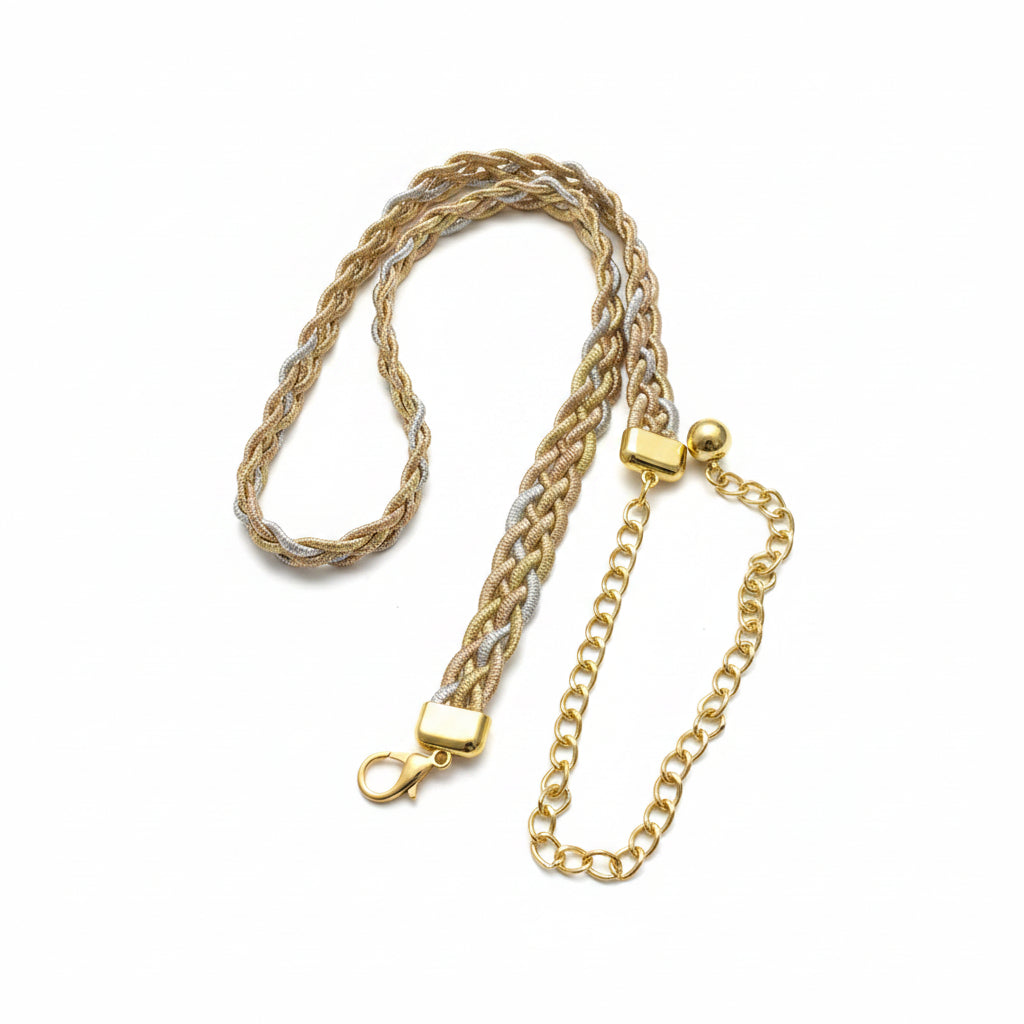 Steel hoops with gold balls