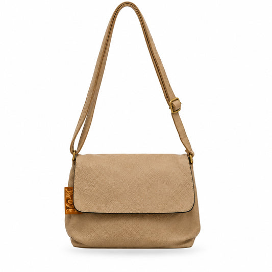 Bolso bandolera básico con solapa lisa en varios colores