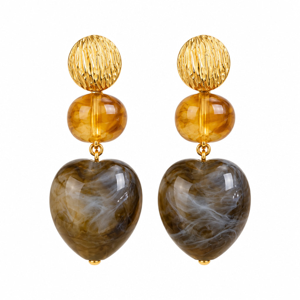 Pendientes largos de acero de diferentes formas y texturas en varios colores - Moments by You