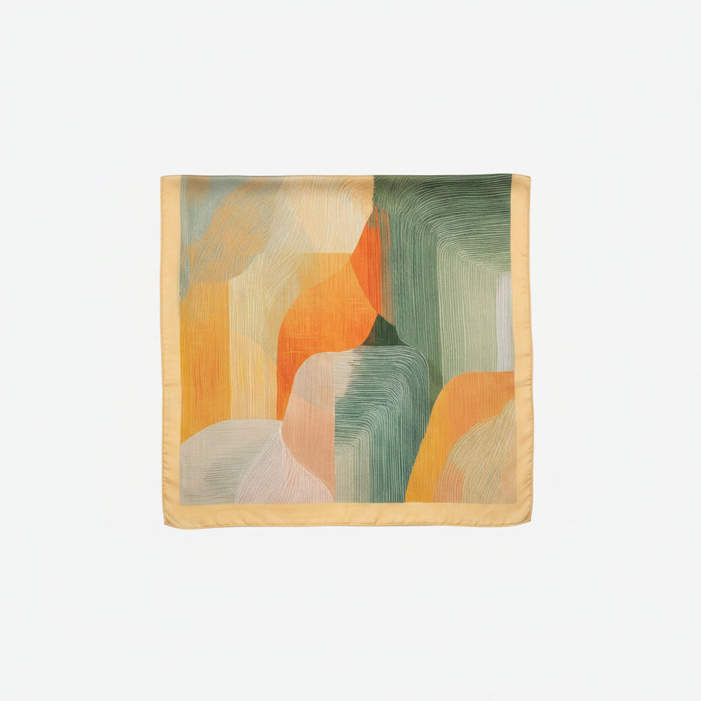 Pañuelos con diseño abstracto de varios colores