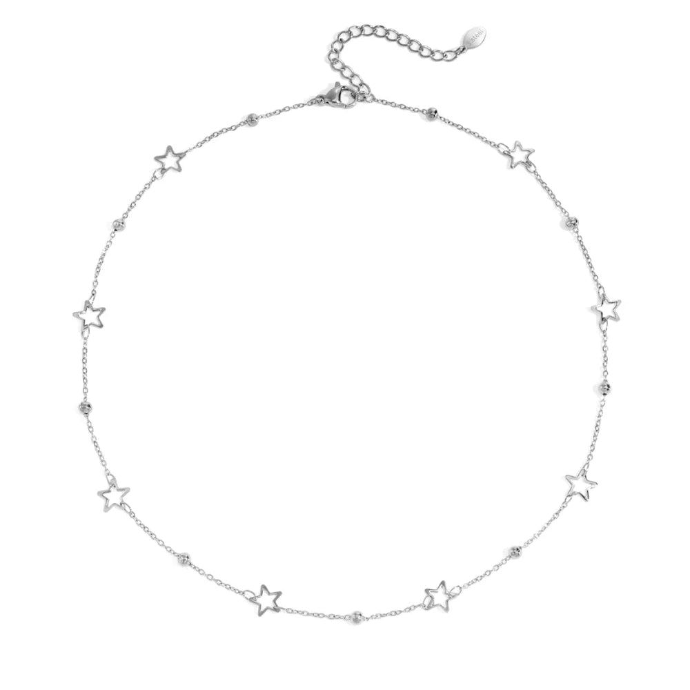 Collar de acero con esferas y estrellas
