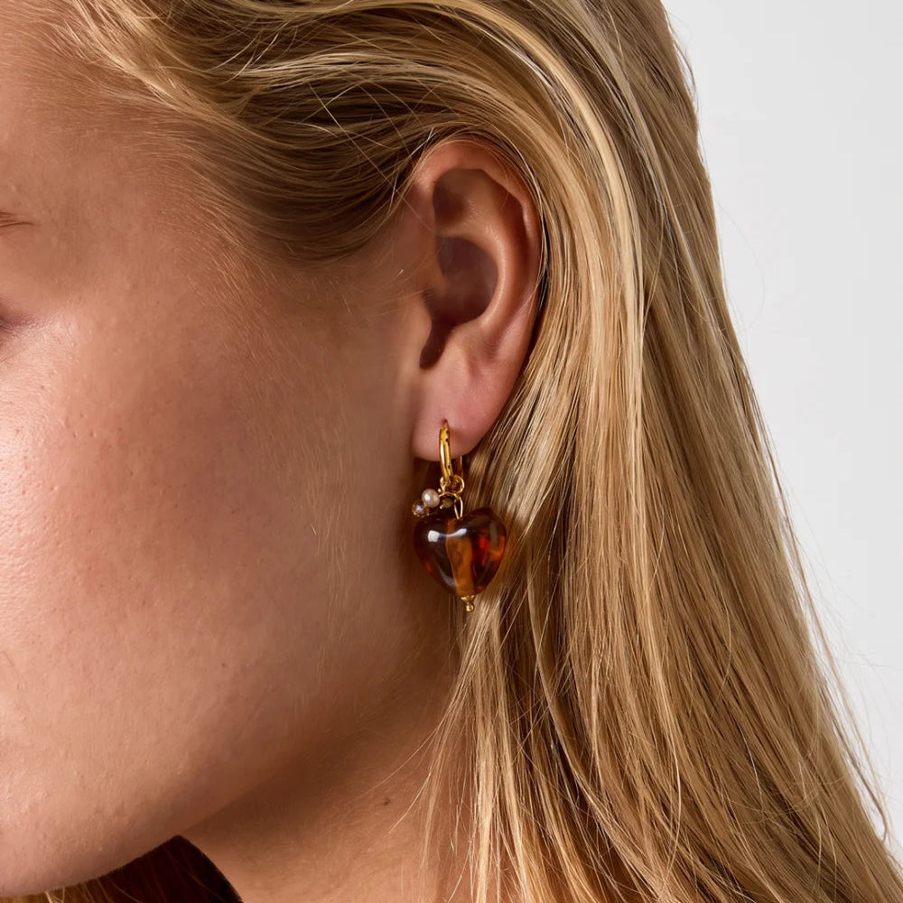 Steel hoops with gold balls