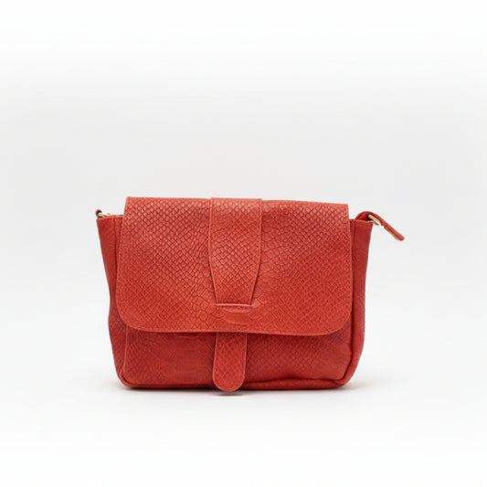 Bolso piel 100% vacuno tipo bandolera efecto serpiente - Moments by You