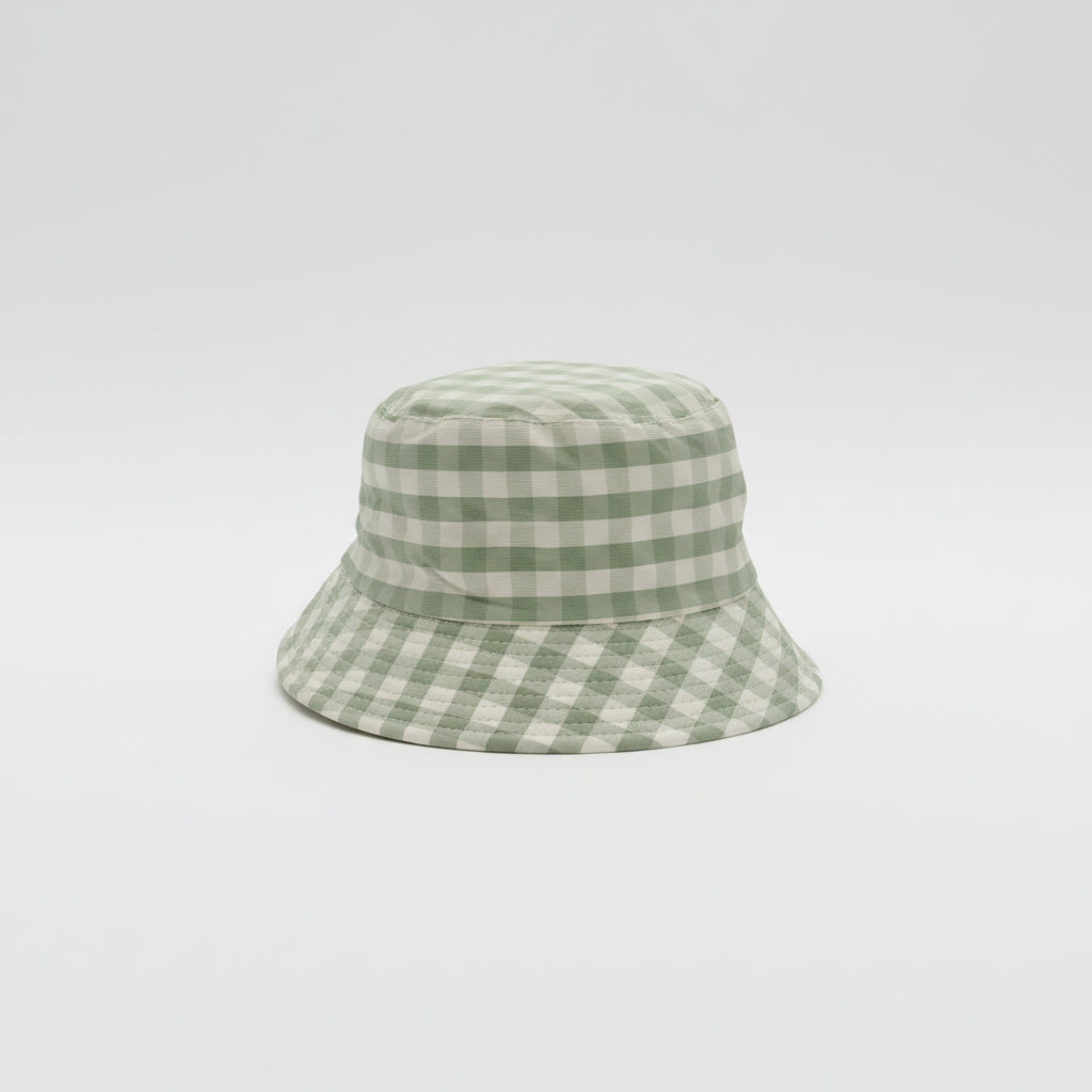 Sombrero tipo pescador de cuadros vichy reversible en beige - Moments by You