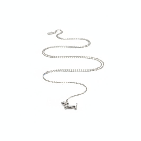 Collar de acero con perro caniche o salchicha mediano distintos acabados - mbyou - Moments by You