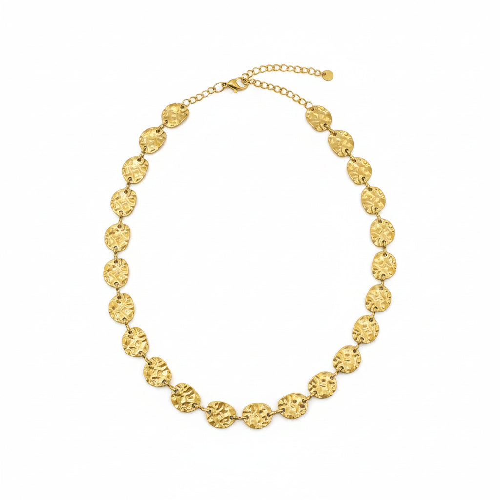 Steel hoops with gold balls