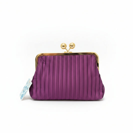Bolso de fiesta clutch morado con textura plisada - Moments by You