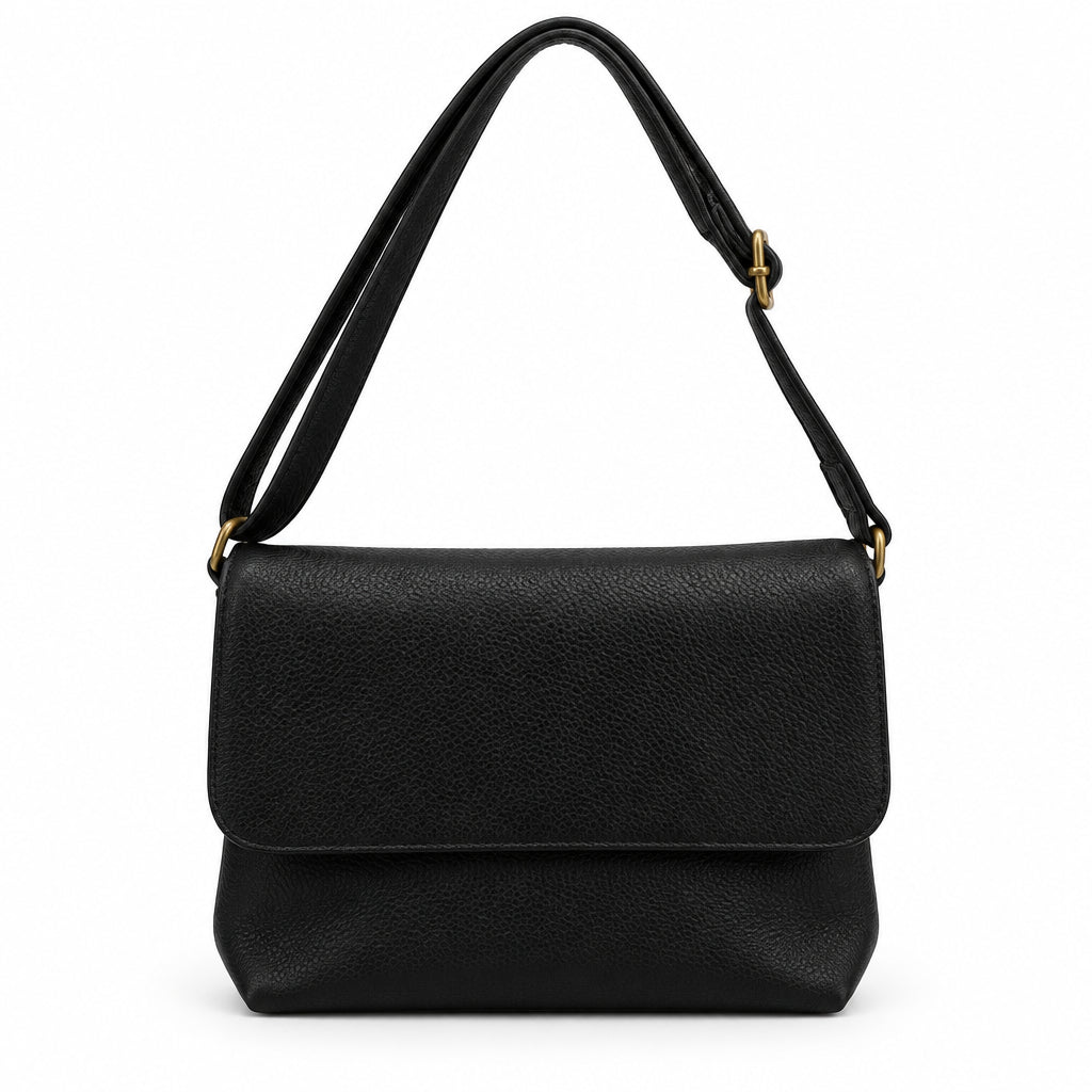 Bolso bandolera básico con solapa lisa en varios colores