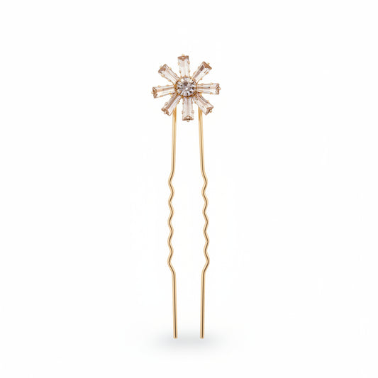 Horquillas tipo peineta con flor de cristales - Moments by You