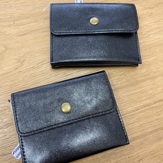 Monedero pequeño liso acabado purpurina