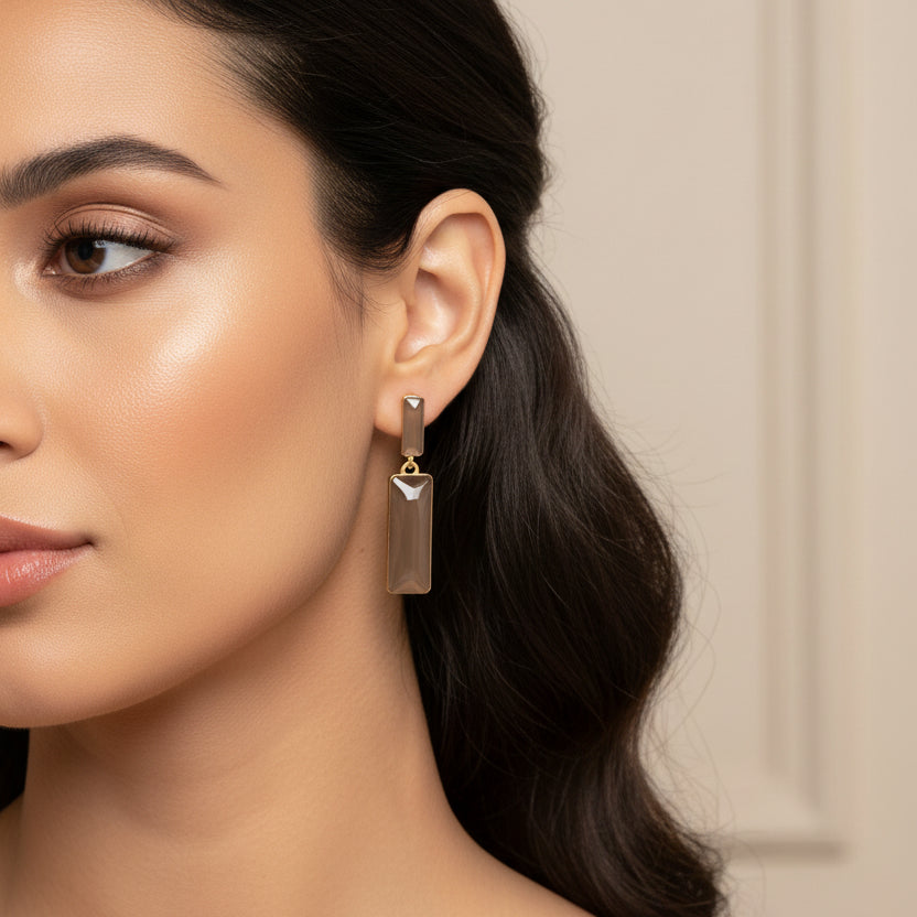 Steel hoops with gold balls