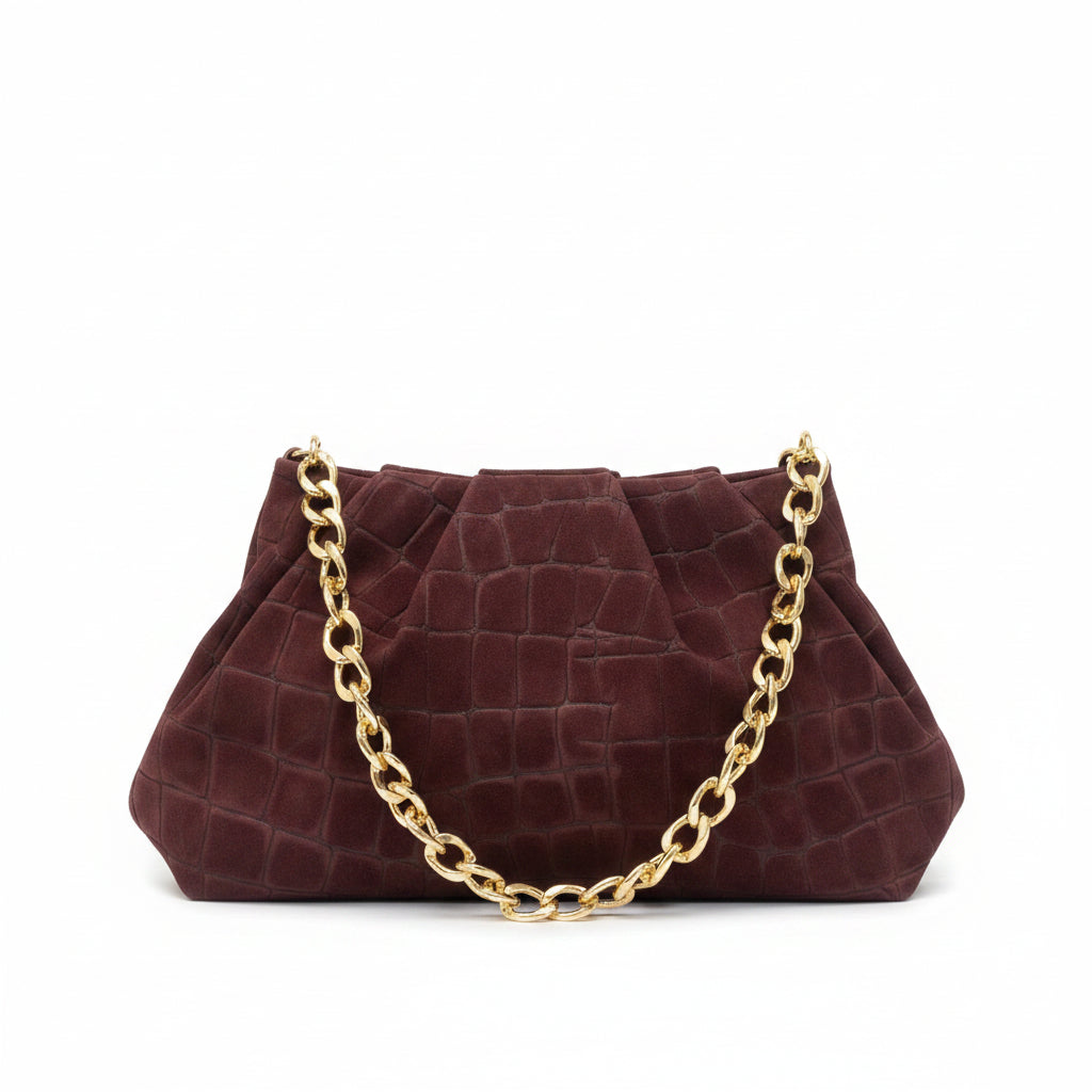 Sac à main de fête en plumes rose clair