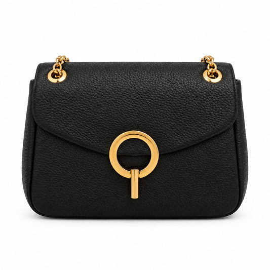 Bolso bandolera con solapa y detalle de cierre dorado - Moments by You