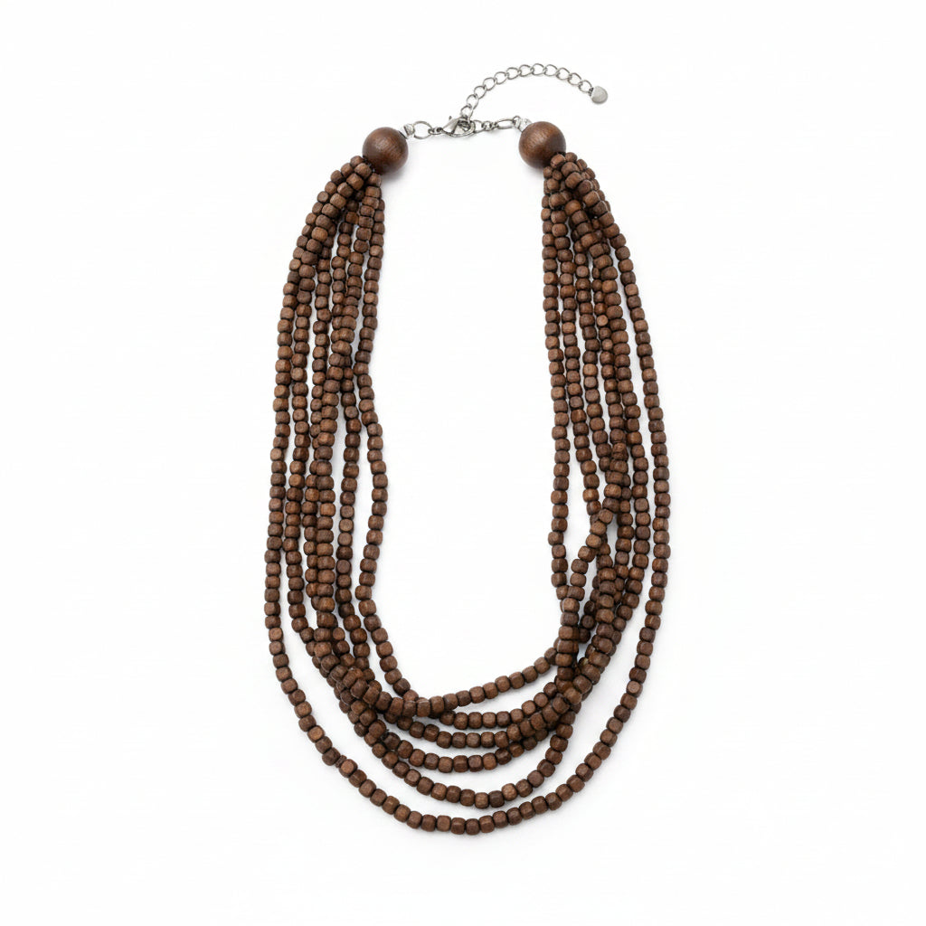 Silver zirconia steel necklace
