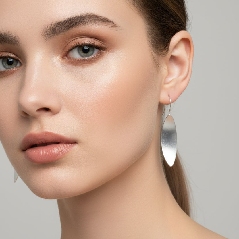 Boucles d'oreilles chaîne Brillis en acier