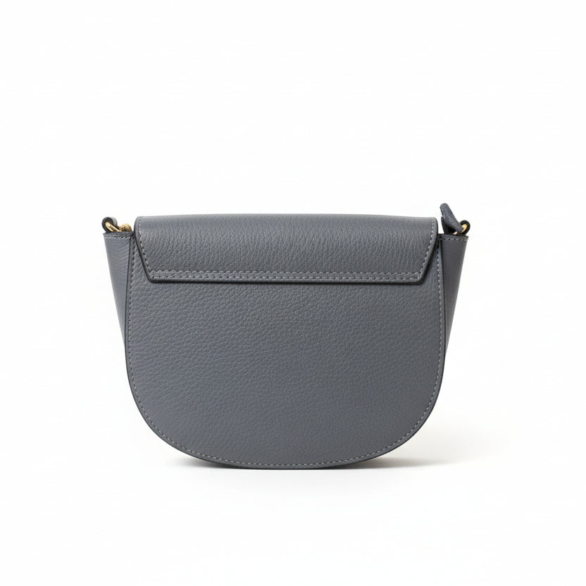 Bolso bandolera piel 100% vacuno forma oval y detalle dorado - Moments by You