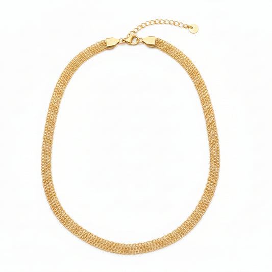 Collar de acero con cadena de malla en diferentes acabados - Moments by You