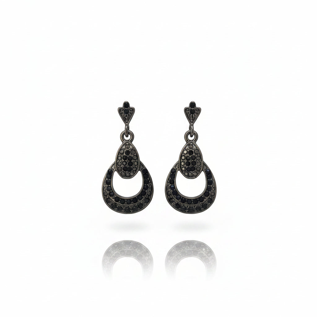 Pendientes de metal largos con cristal medianos - varios modelos - Moments by You