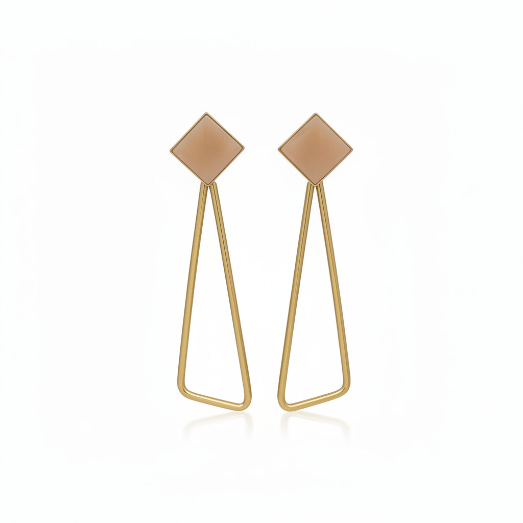 Brillis chain steel earrings