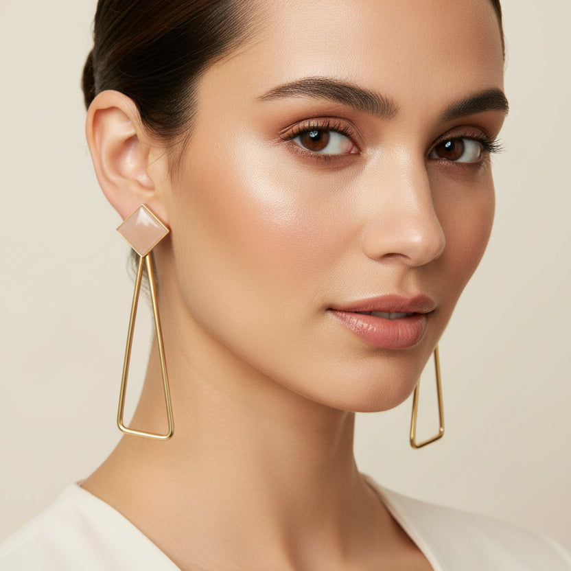 Brillis chain steel earrings