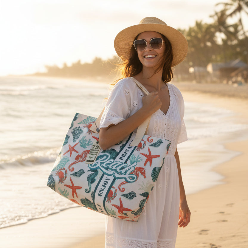 Bolsa de playa Privata impermeable con variedad de diseños de colores