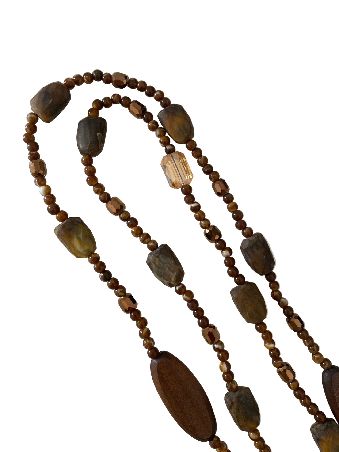 Collar largo doble tira con cuentas irregulares y traslucidas en varios colores - Moments by You