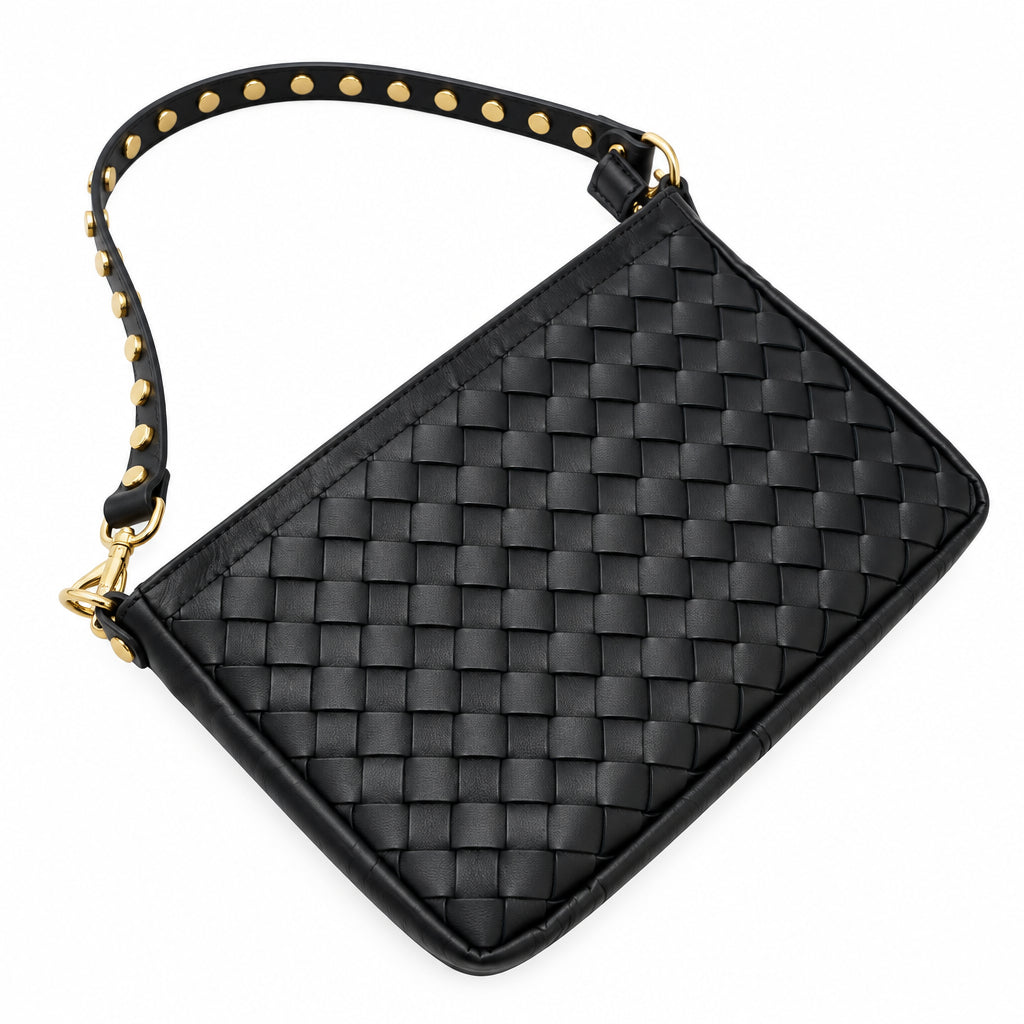 Bolso bandolera de piel 100% auténtica trenzado